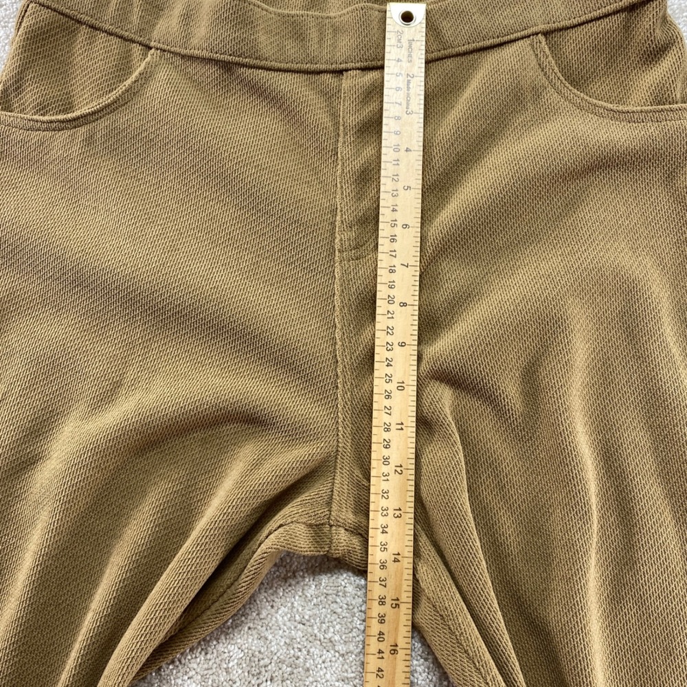 HUE Pants Womens XL Brown‎ Textured Corduroy Knit Pull On Pockets High Rise - Picture 5 of 11